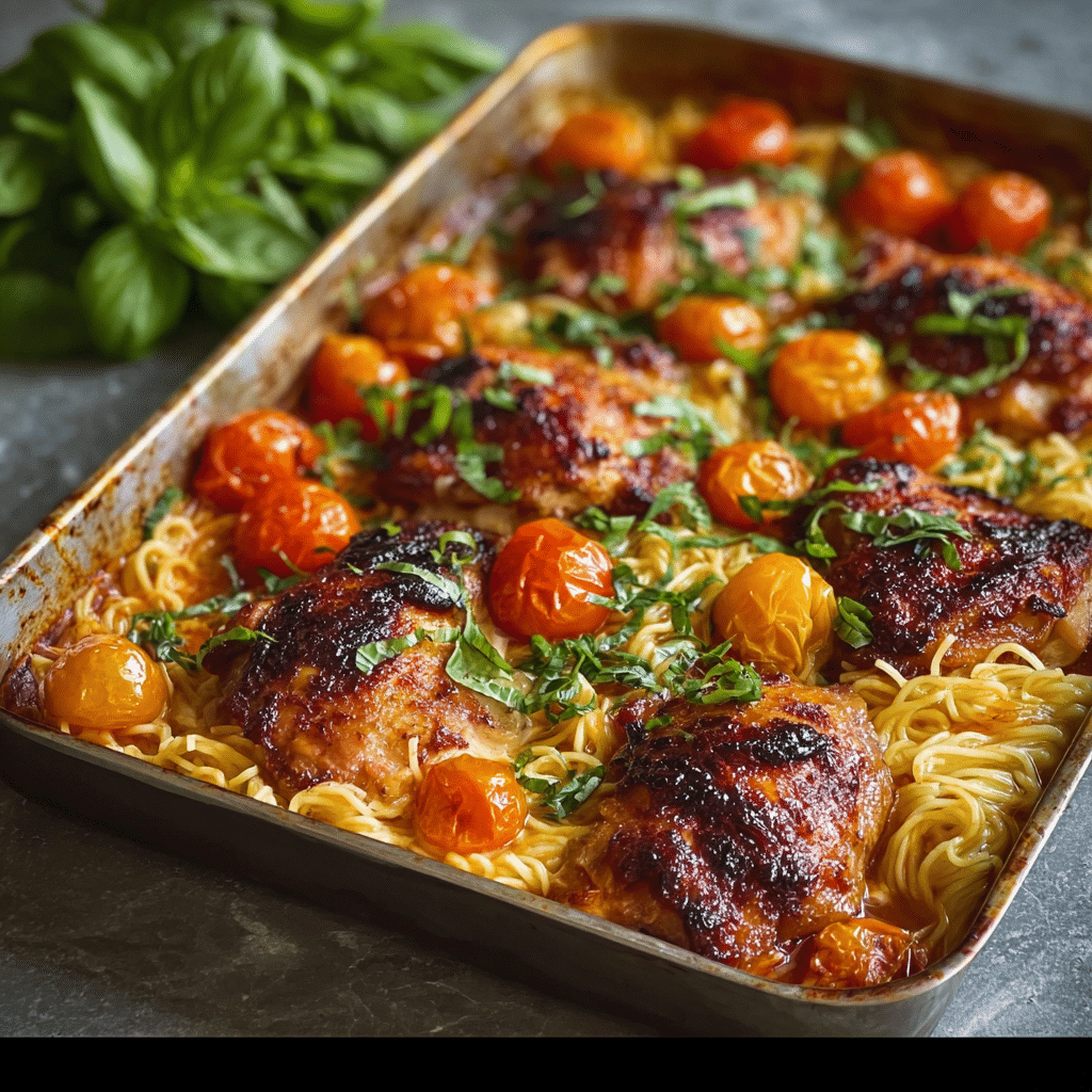 Tray-Baked Chicken Marylands with Risoni Recipe - Recipe Image