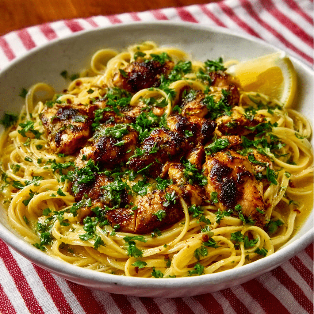 Cowboy Butter Chicken Linguine Recipe - Recipe Image