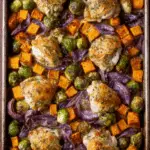 One-Pan Apple Cider Chicken and Brussels Sprouts Recipe