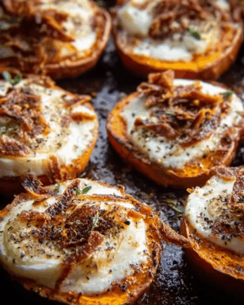 Sweet Potato Rounds with Goat Cheese Recipe
