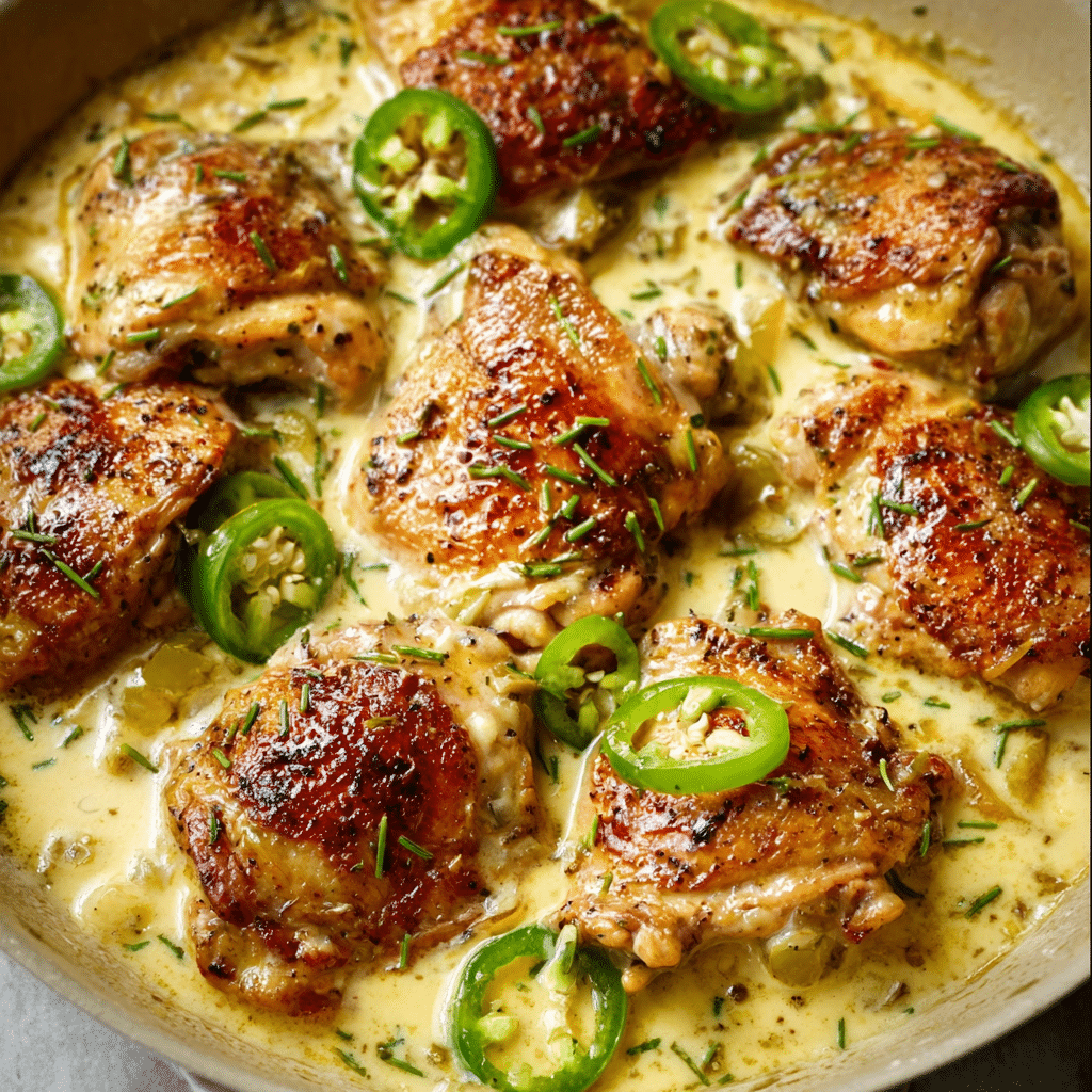 Creamy Pepperoncini Chicken Skillet Recipe - Recipe Image