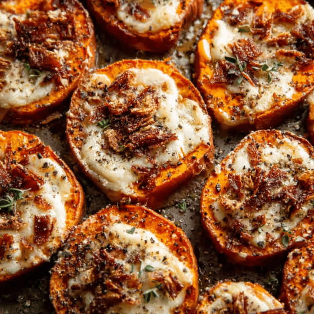Sweet Potato Rounds with Goat Cheese Recipe - Recipe Image