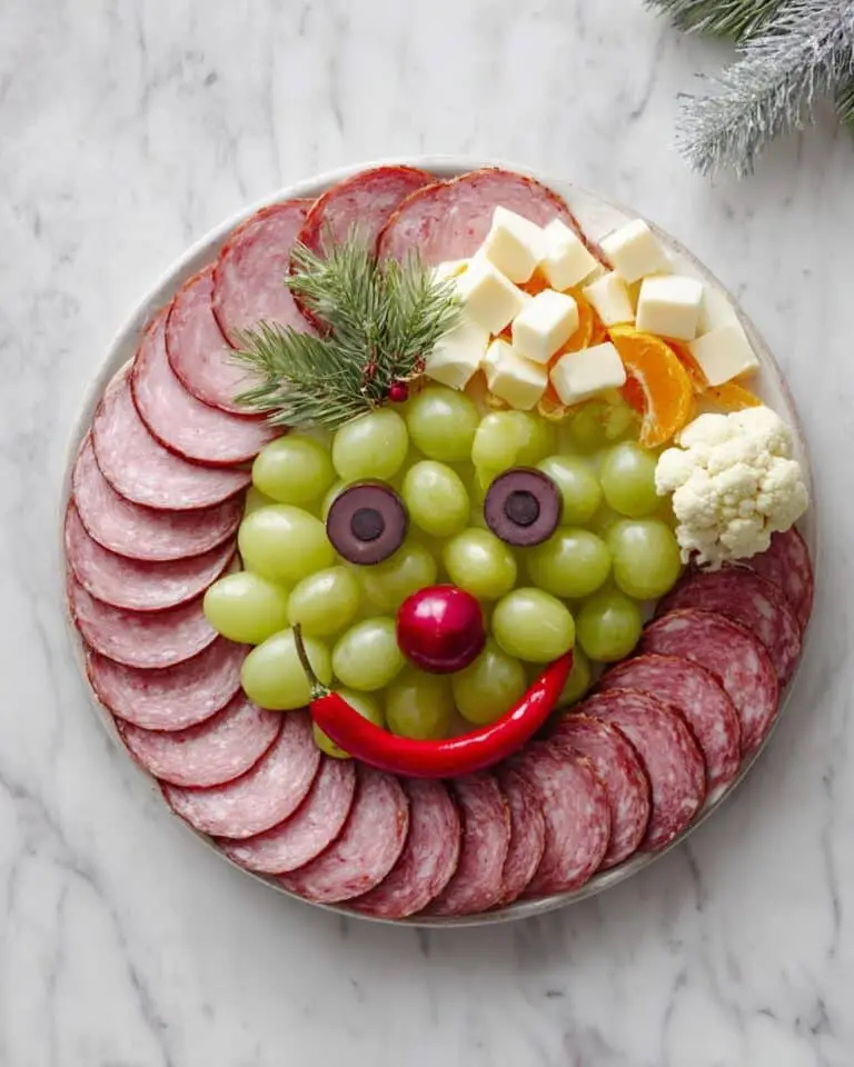 Grinch Themed Holiday Charcuterie Board Recipe