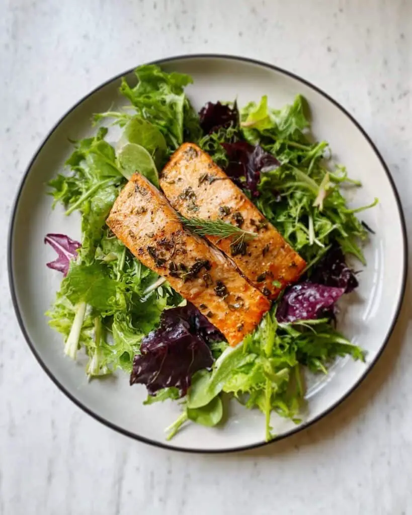 Salmon with Spinach & White Beans Recipe