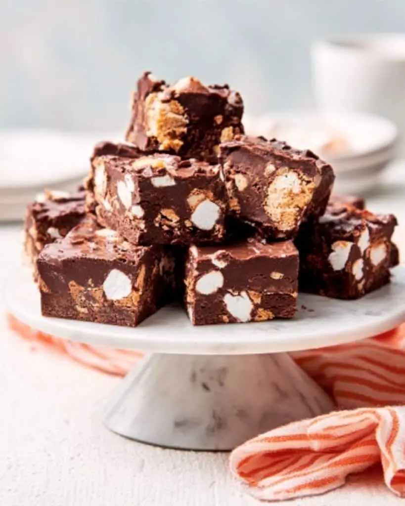 No Bake Chocolate Marshmallow Squares Recipe