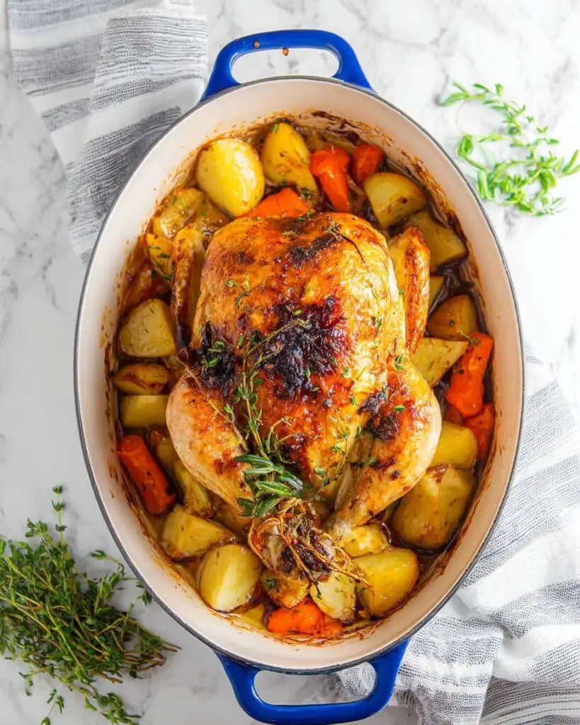 Dutch Oven Whole Roast Chicken Recipe