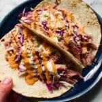 Irish Tacos with Corned Beef and Cabbage Slaw Recipe