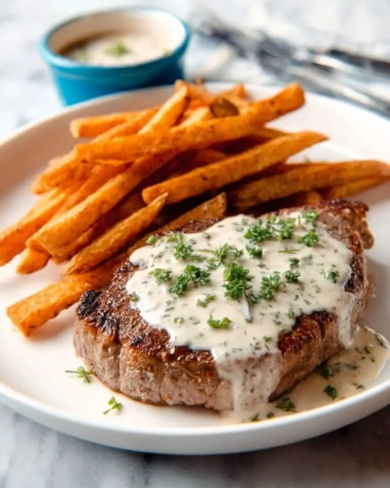 Sage Beef Chops with Cider Pan Gravy Recipe