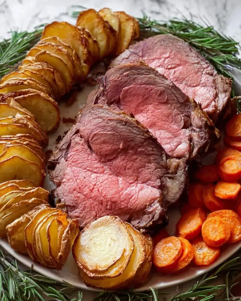 Perfectly Roasted Standing Rib Roast with Herbs and Garlic Recipe