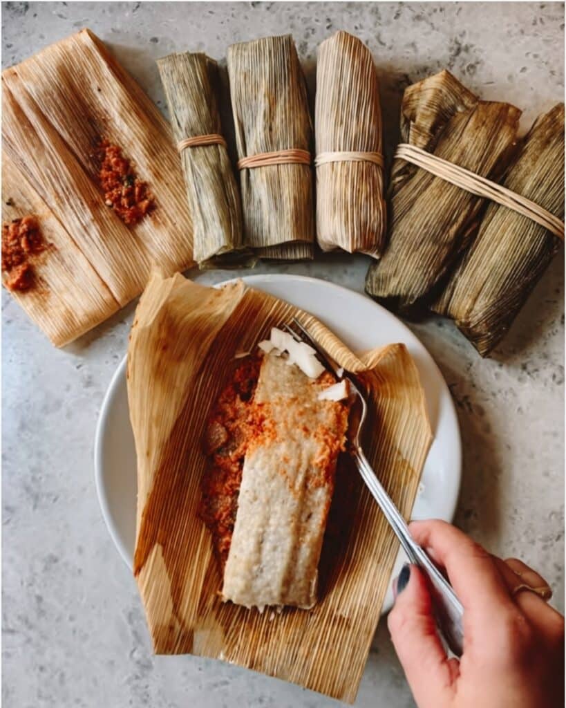 Chicken Tamales with Enchilada Sauce Recipe