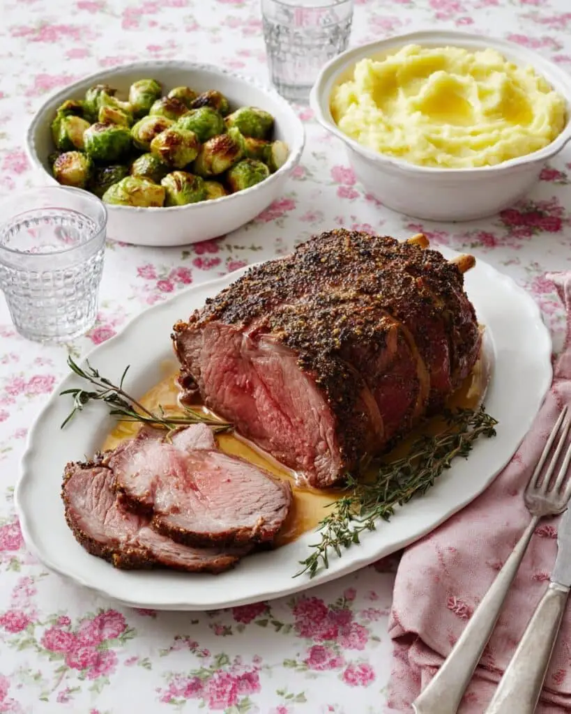 Perfectly Seasoned Slow-Roasted Prime Rib with Herb Crust Recipe