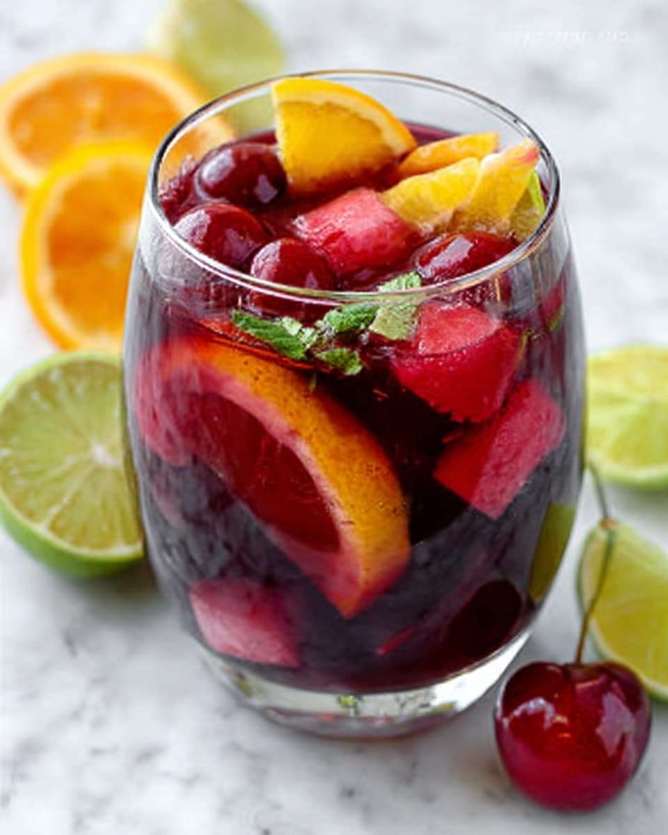 The image shows nine white dishes and pitchers arranged on a white marbled surface, each containing different ingredients. From top left to bottom right, there is a clear glass pitcher with bubbling liquid, a bowl with four bright orange slices layered evenly, a small bowl with pale yellow liquid, a small bowl with golden liquid, a bowl with green lime slices stacked together, a bowl with clear light yellow liquid, a larger bowl with orange liquid filling it almost to the top, a bowl filled with small chopped red and white apple pieces, and a clear glass pitcher filled with dark brown liquid. All containers are neatly spaced, showing the vibrant colors and textures of the ingredients clearly. Photo taken with an iphone --ar 4:5 --v 7