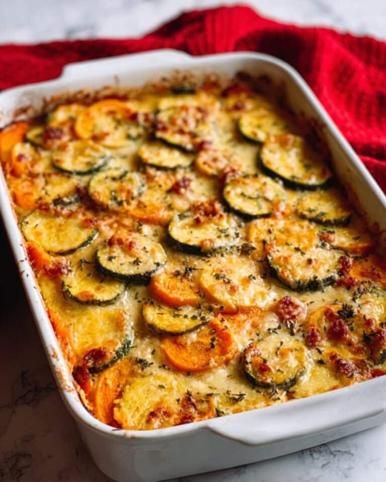 Meaty Zucchini Casserole With Ground Beef Recipe