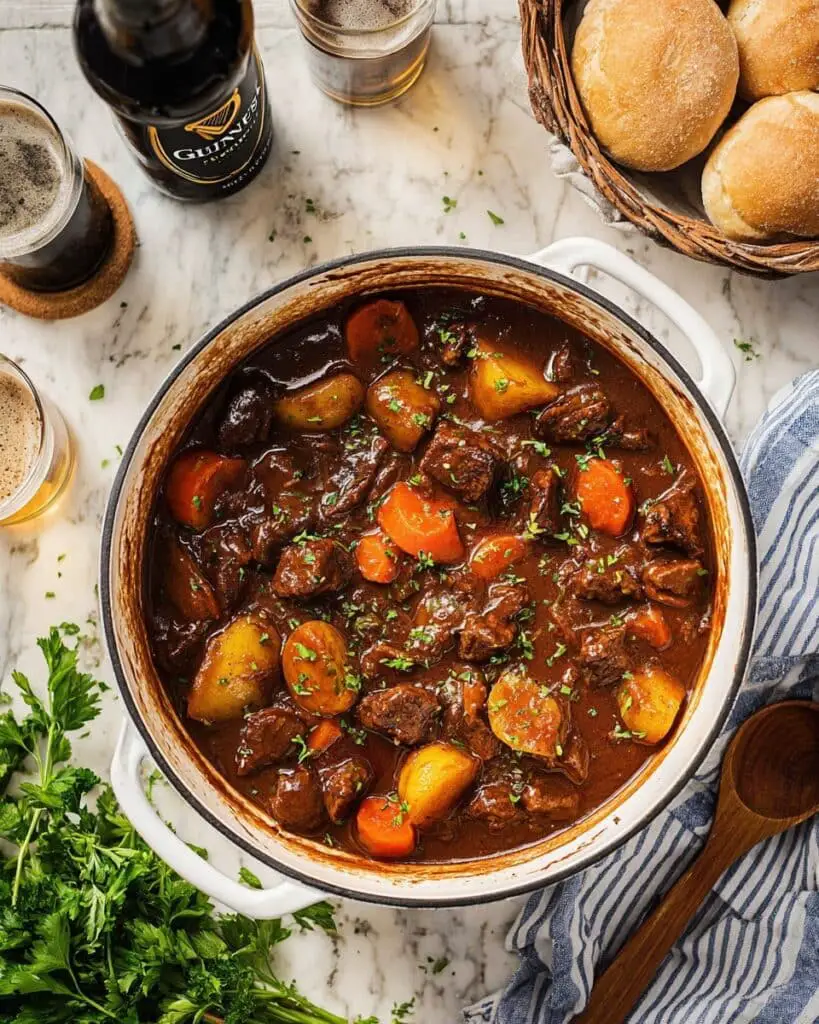 Dutch Oven or Slow Cooker Guinness Beef Stew Recipe