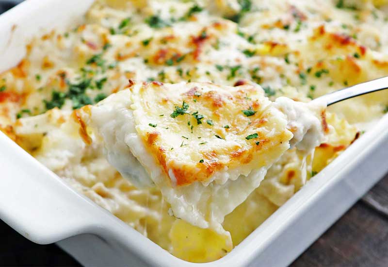 Chicken Alfredo Baked Ravioli Recipe