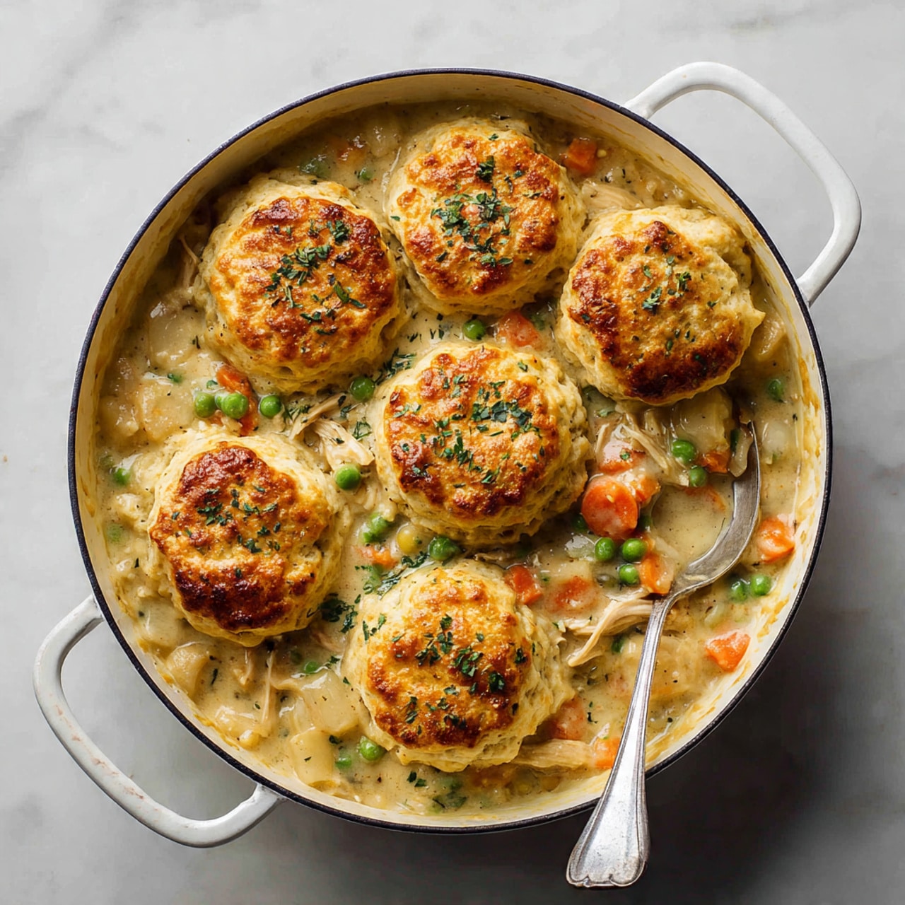 Chicken Pot Pie Biscuit Bake Recipe - Recipe Image