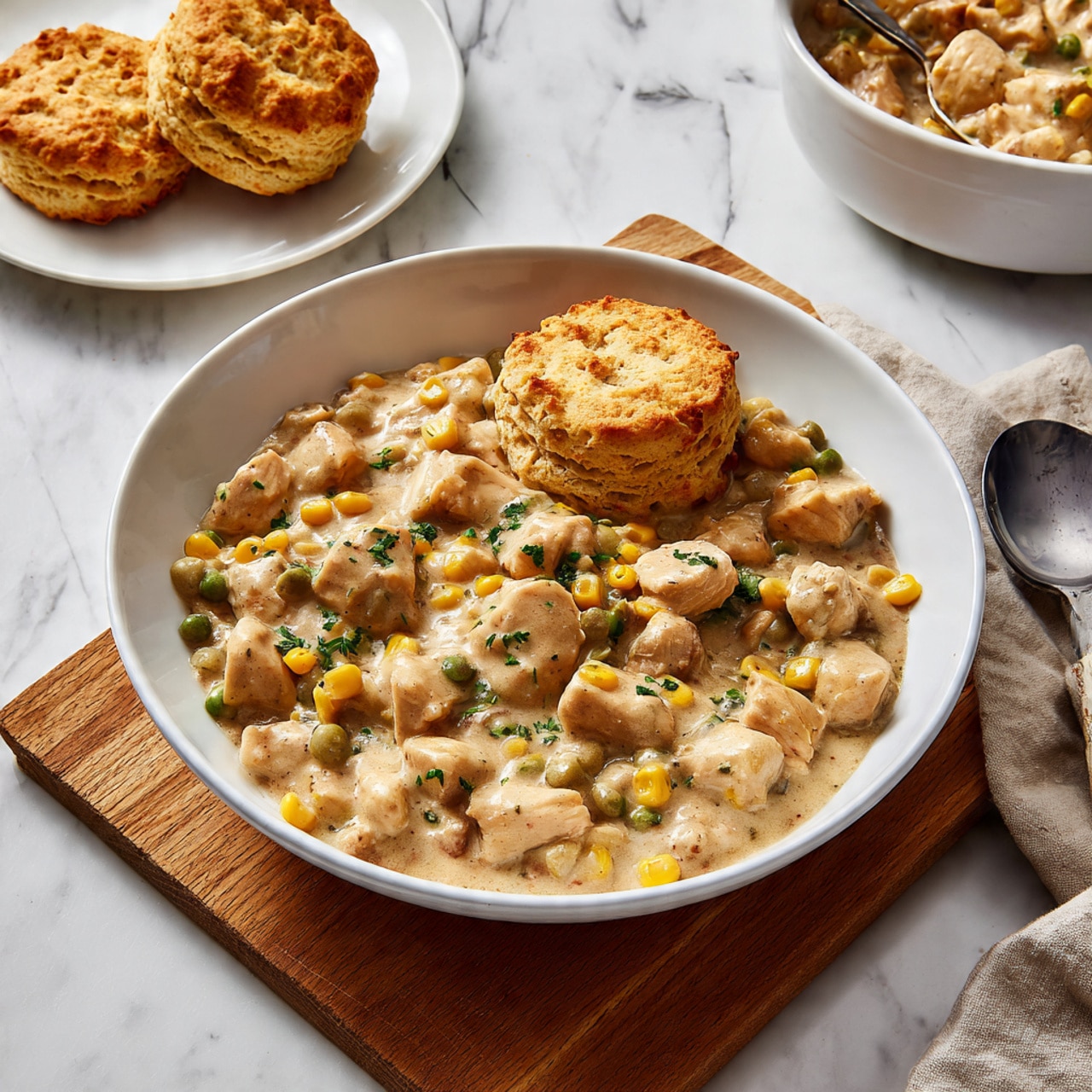 Crock Pot Chicken Pot Pie Casserole Recipe - Recipe Image