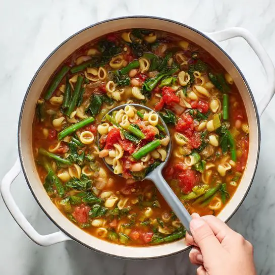 Hearty Vegetable Minestrone Soup Recipe