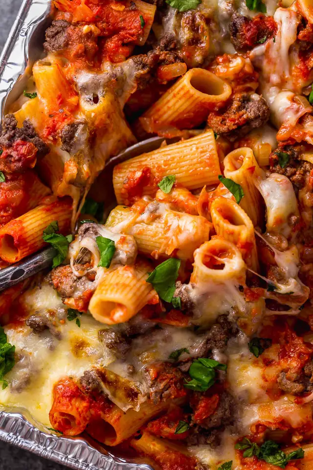 Easy Baked Rigatoni with Ground Beef Recipe