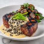 New York Strip Steak with Peppercorn Sauce Recipe