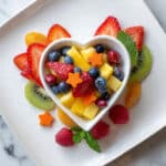 Sweetheart Fruit Salad with Honey-Lime Dressing Recipe