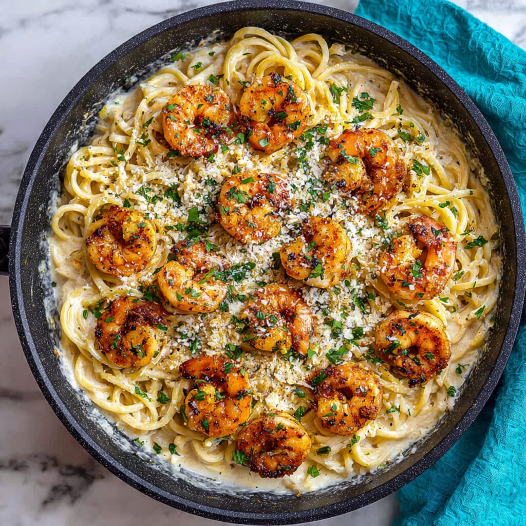 Creamy Garlic Shrimp Pasta Recipe