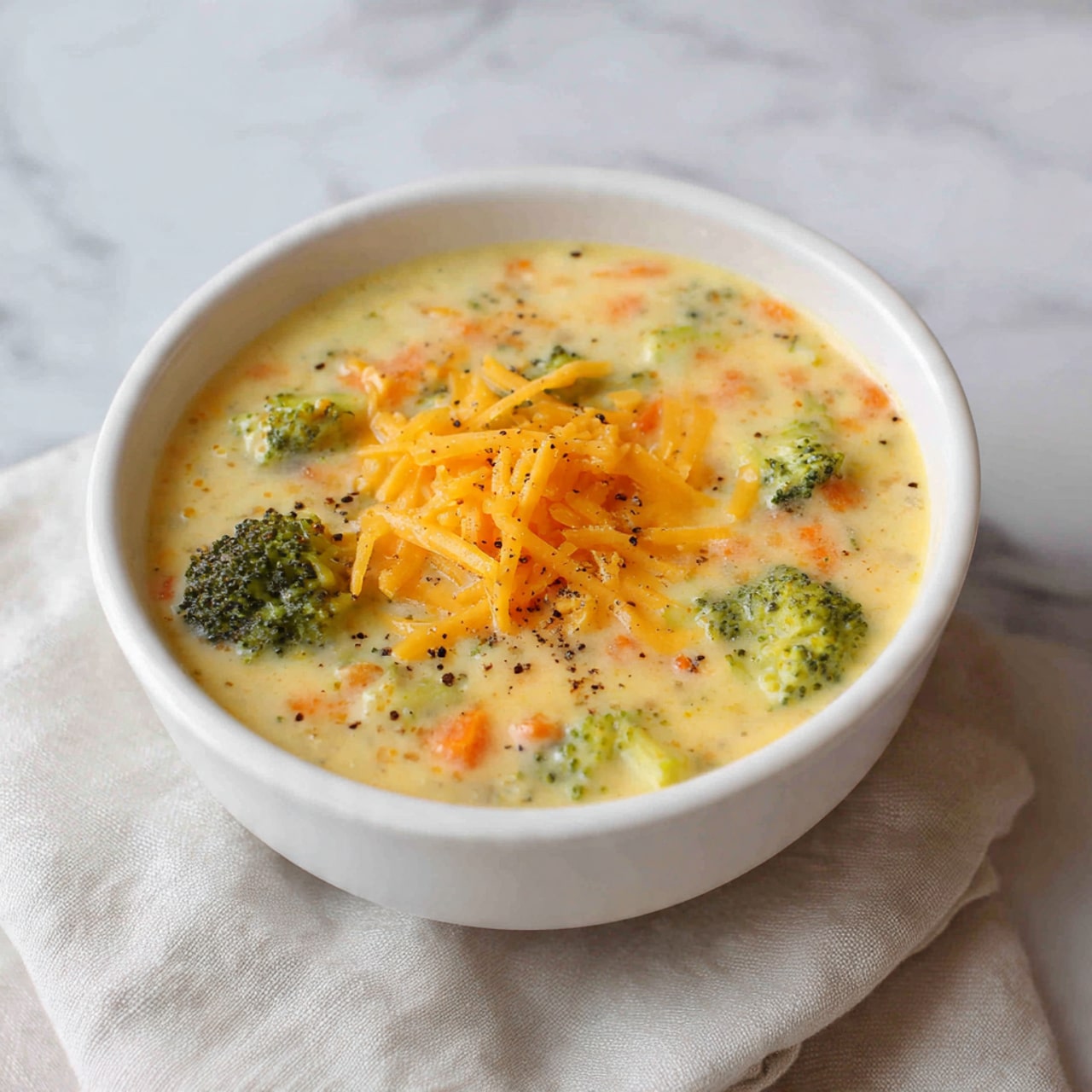 High Protein Broccoli Cheddar Soup Recipe - Recipe Image