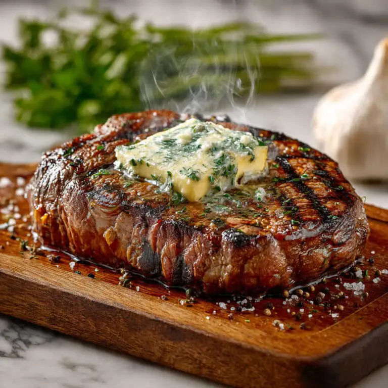 Ribeye Steak with Herb Butter Recipe