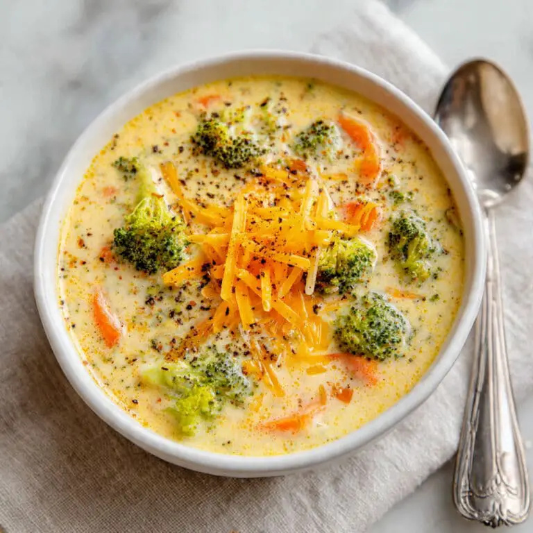 High Protein Broccoli Cheddar Soup Recipe