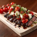 Grilled Flank Steak Caprese with Balsamic Dressing Recipe