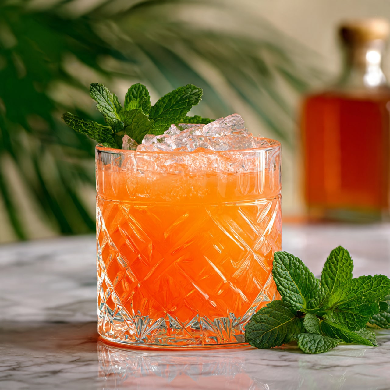 Apricot Bourbon Smash Recipe - Recipe Image