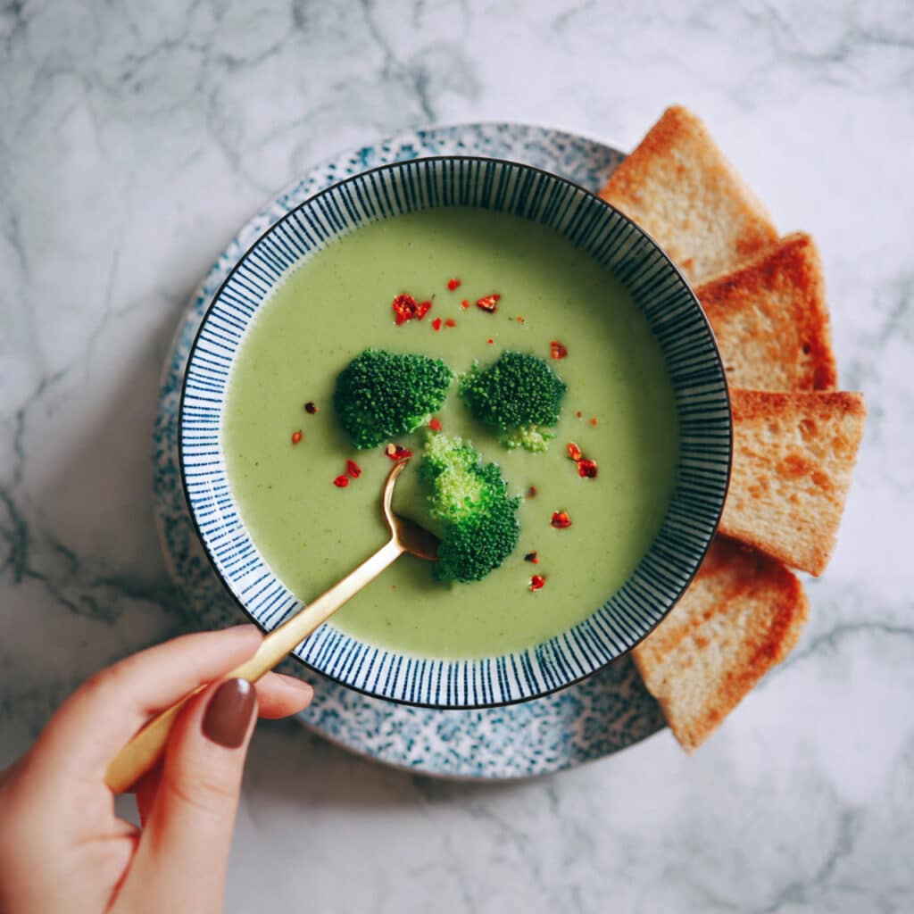 Creamy Broccoli and Cauliflower Soup Recipe