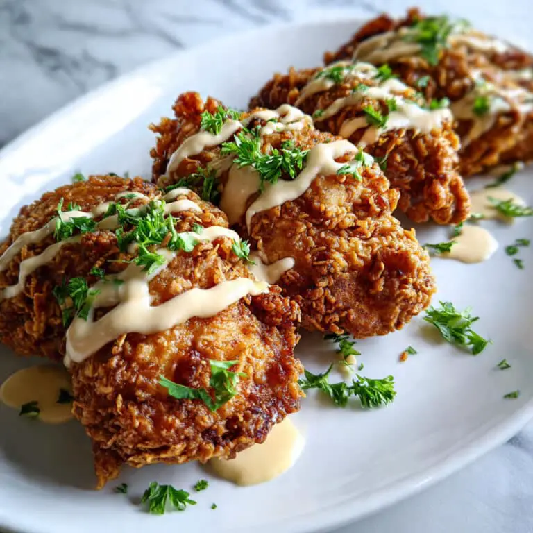 Crispy Parmesan Chicken with Rich Garlic Sauce Recipe
