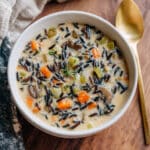 Creamy Wild Rice Soup with Vegetables and Herbs Recipe