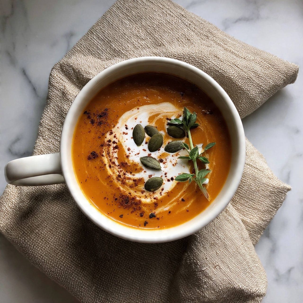 Creamy Fall Pumpkin Soup with Warm Spices Recipe - Recipe Image