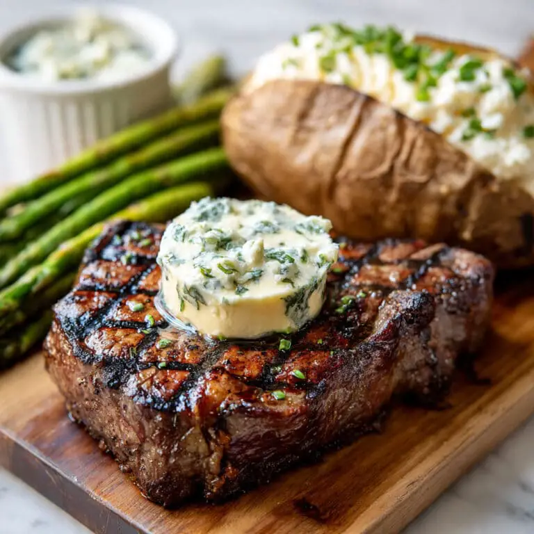 Ribeye Steak with Garlic Herb Butter Recipe