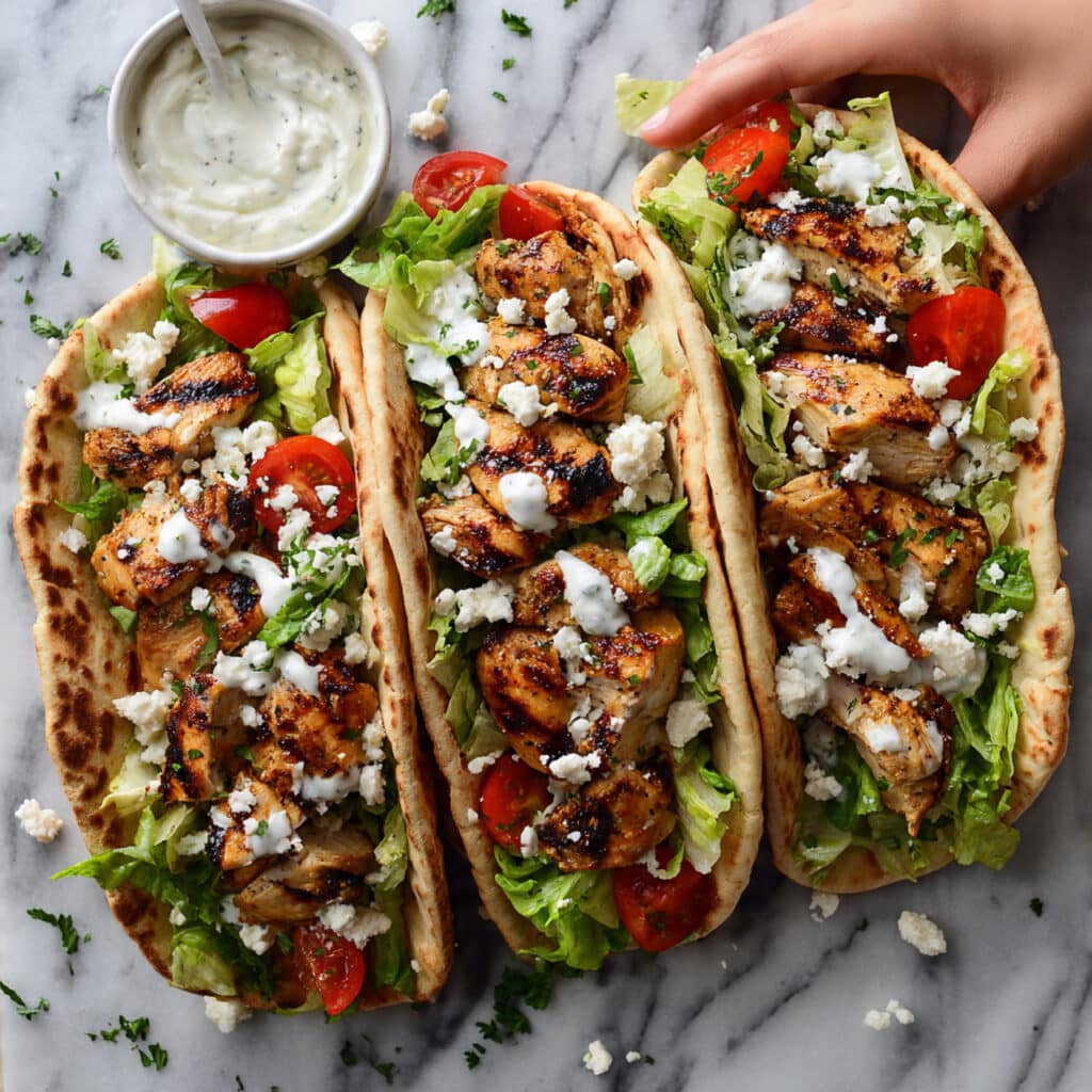 Easy Mediterranean Chicken Gyros Recipe