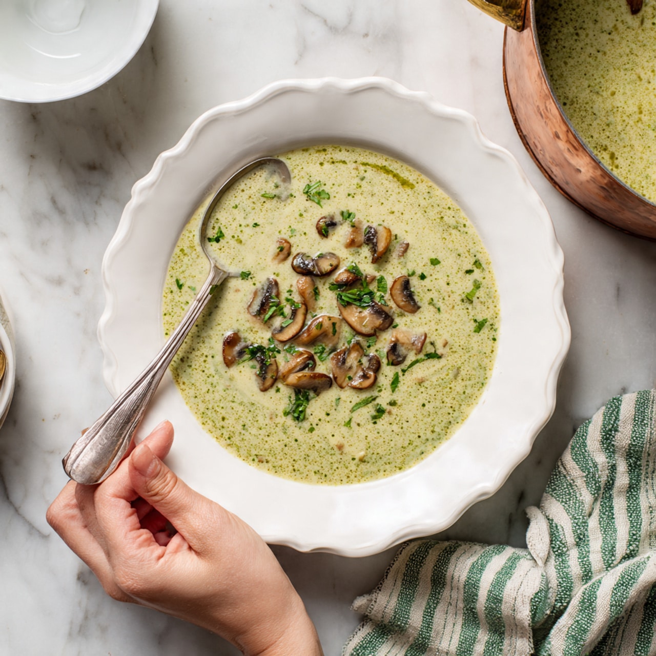 Creamy Mushroom and Thyme Soup Recipe - Recipe Image
