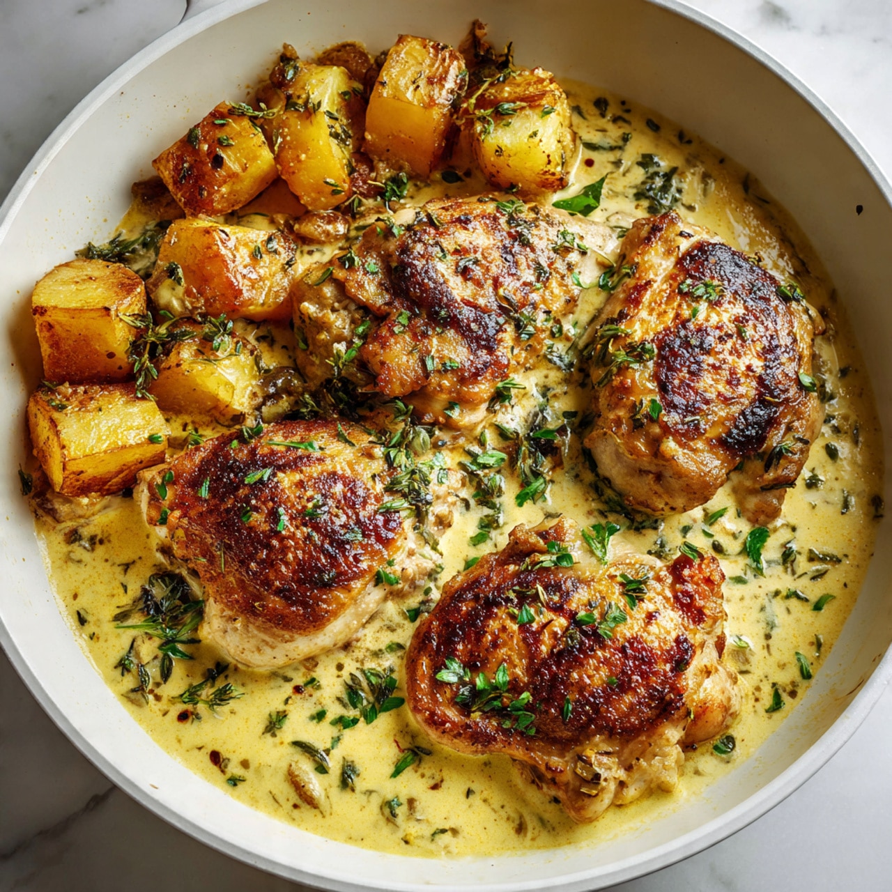 Creamy Dijon Chicken and Potatoes Recipe