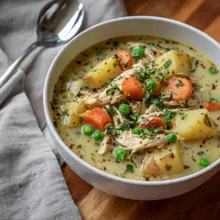 Healthy Chicken Pot Pie Soup Recipe