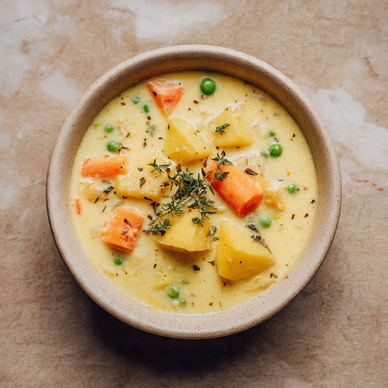 One Pot Creamy Vegetable Soup Recipe - Recipe Image