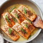 Pan-Fried Sockeye Salmon with Crispy Skin and Lemon Recipe