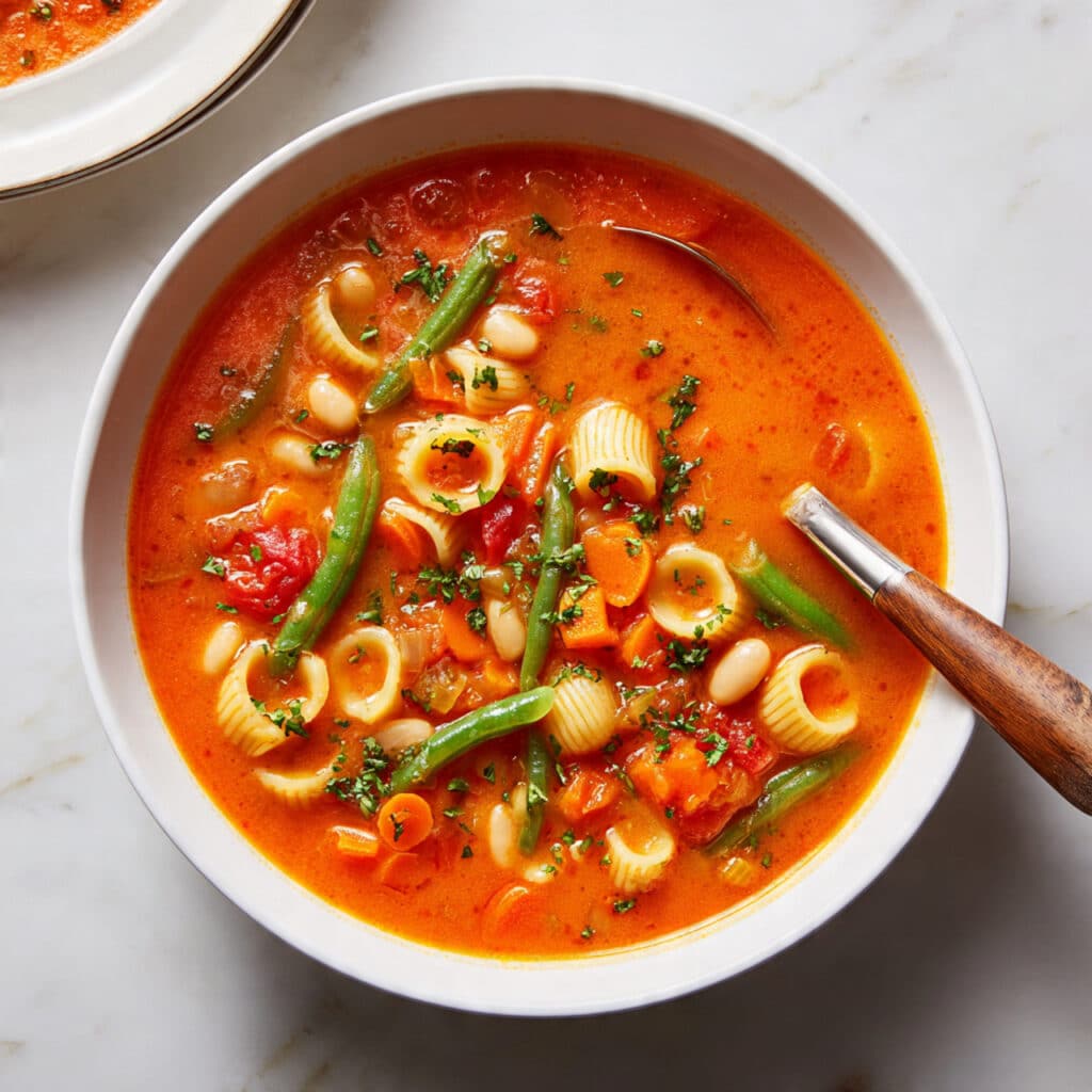 Minestrone Soup With Fresh Vegetables Recipe