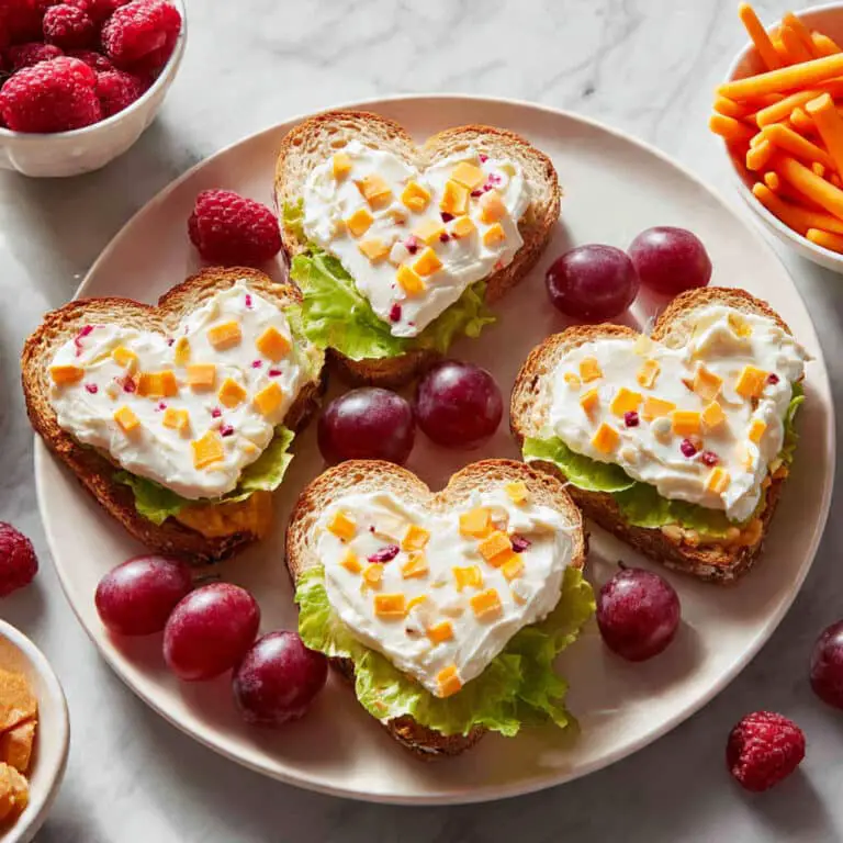 Heart-Shaped Turkey and Cheese Sandwiches Recipe
