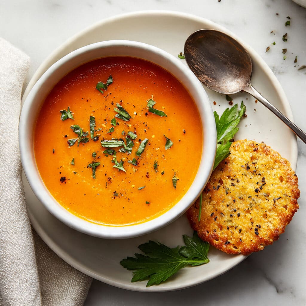 Roasted Red Pepper and Tomato Soup Recipe