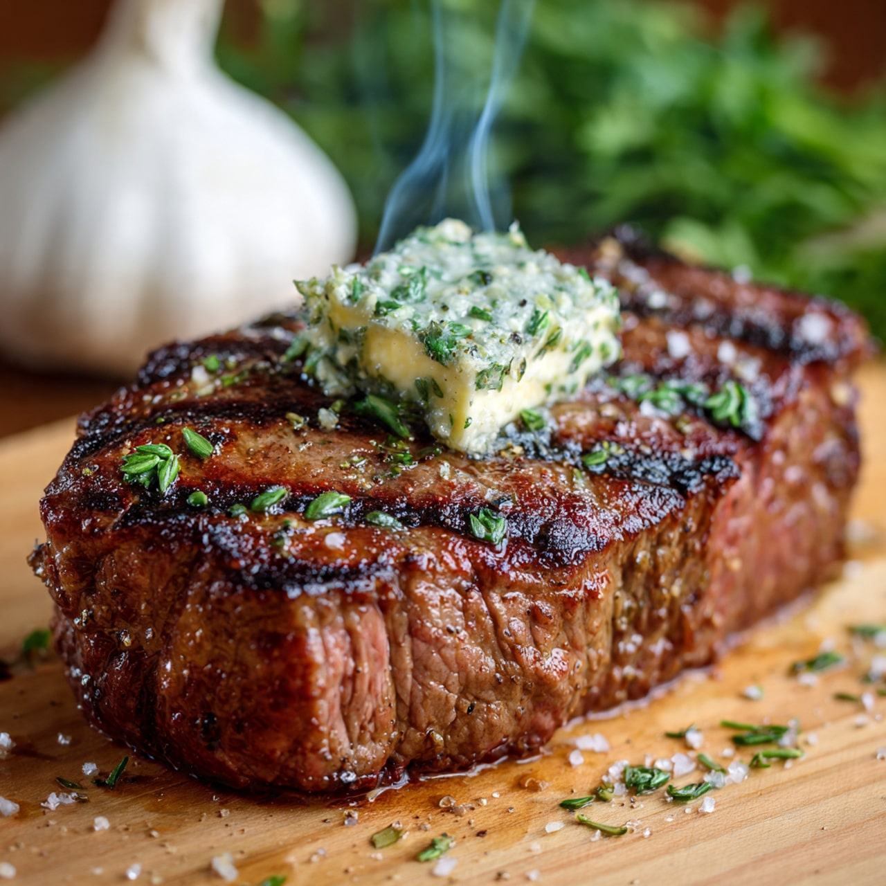 Ribeye Steak with Herb Butter Recipe - Recipe Image