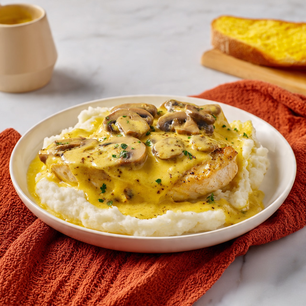Slow Cooker Olive Garden Chicken Marsala Recipe - Recipe Image