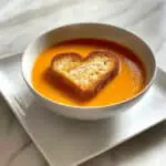 Grilled Cheese with Tomato Soup in Heart Bowls Recipe