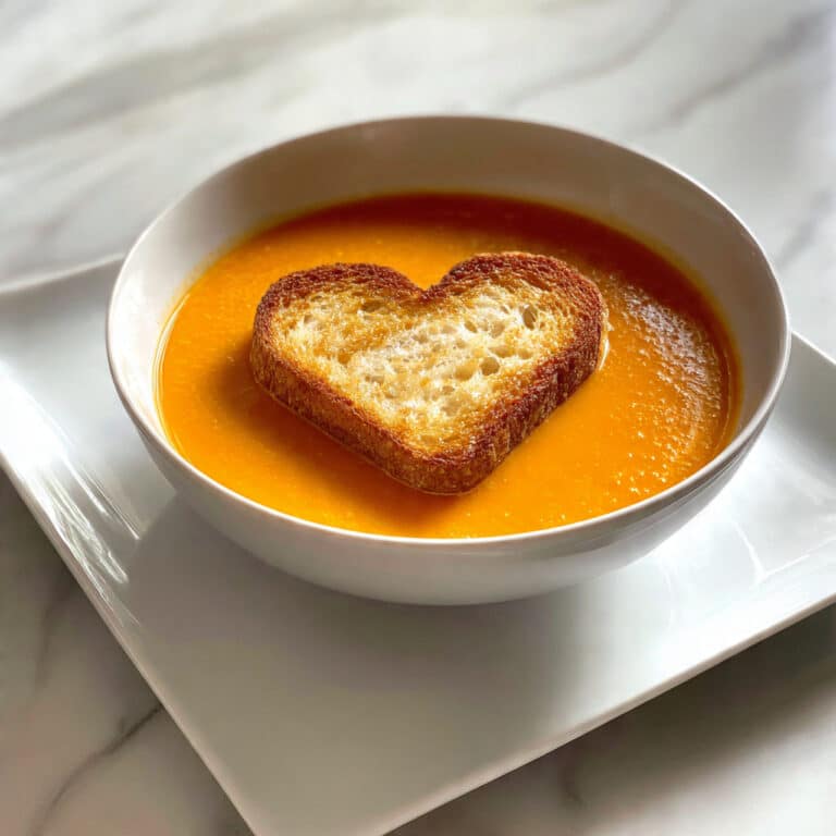 Grilled Cheese with Tomato Soup in Heart Bowls Recipe