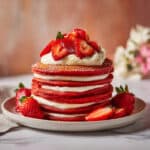 Red Velvet Pancakes with Cream Cheese Frosting Recipe